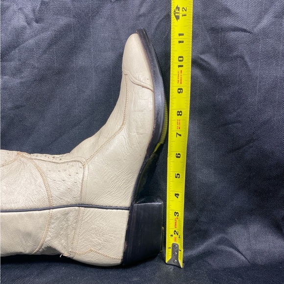 VTG Rios Of Mercedes Off White Full Quill Ostrich Cap Toe Anti Slip Vibram Soles - Picture 14 of 15